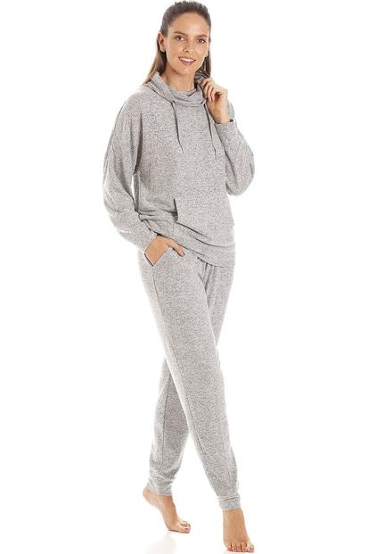 Pink Comfy Fit Marl Hacci Pyjama Set