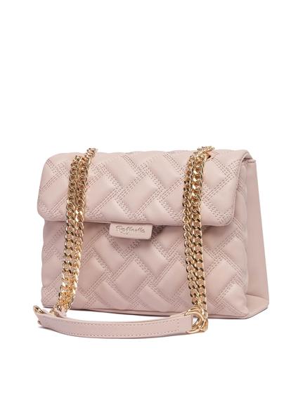 Cream Quilted Chain Bag