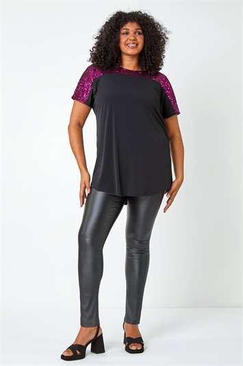 Curve Sequin Embellished Stretch Top 19238332