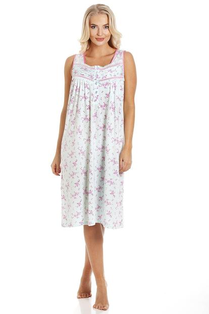 Pink Floral Lightweight Sleeveless Nightdress