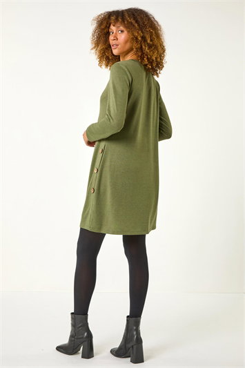 Side Button Detail Swing Dress 14627734