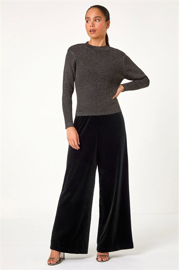 Petite Metallic Long Sleeve Knit Jumper 16116108