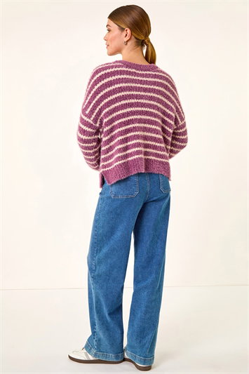 Fluffy Stripe Knit Jumper 16245776