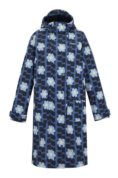 Blue Orla Kiely Floral Long Jacket