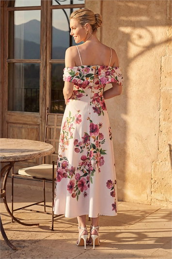 Floral Premium Stretch Midi Dress 14889124