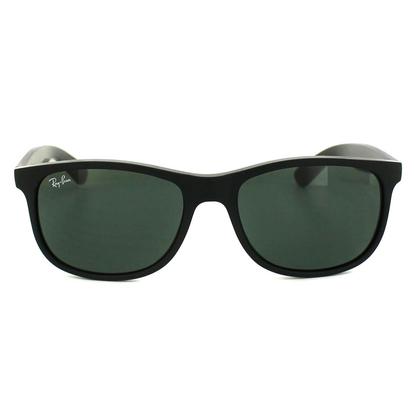 Black Aviator Matte Black Green Andy 4202 Sunglasses
