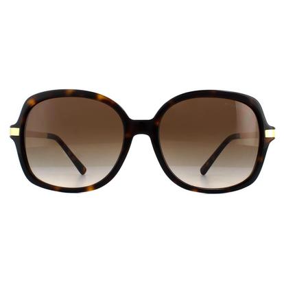 Brown Square Dark Tortoise Gold Brown Gradient Sunglasses