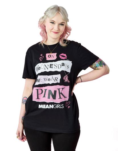 Black Mean Girls Pink Wednesdays T-Shirt