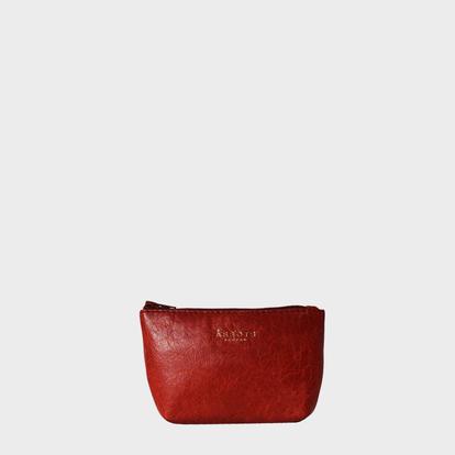 Black 'Diana' Full Grain Leather Zip Top Coin Purse