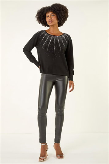 Embellished Knitted Jumper 16176008
