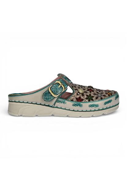 Blue Womens Cushioned Wedge Sandals-Dorry-01
