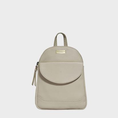 Pink 'George' Pebble Grain Mini Leather Backpack