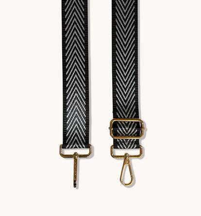 Multi Apatchy London Black And Silver Chevron Strap