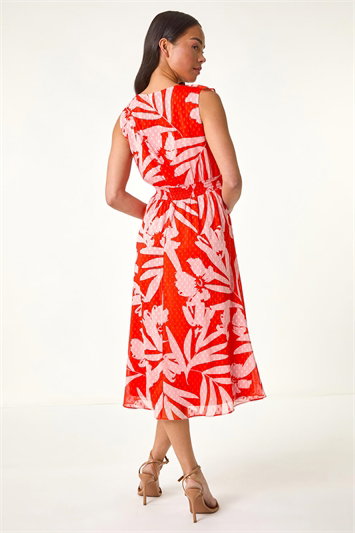 Petite Floral Frill Front Dress 14600878