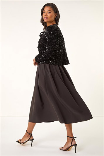 Sequin Bow Front Jacket 15048608