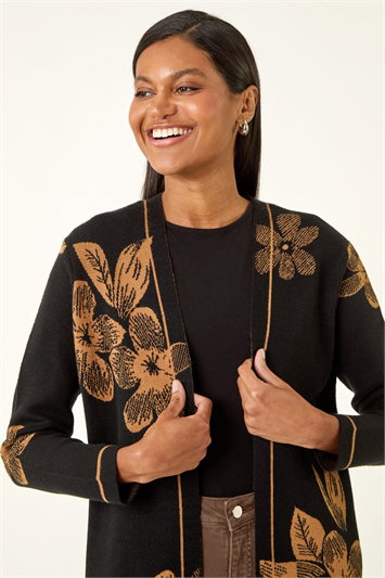 Ivory Nordic Pattern Fringe Detail Cardigan | Roman UK