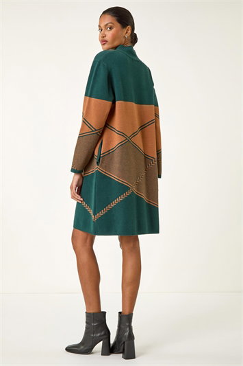 Patchwork Knit Jumper Dress 14719028