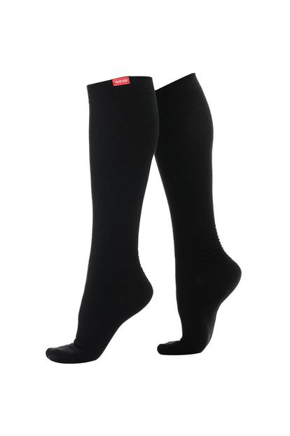 Black 15-20 Mmhg Graduated Compression Wide Socks