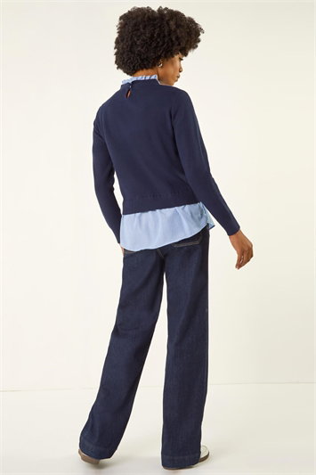 Stripe Mock Shirt Knit Jumper 16211860