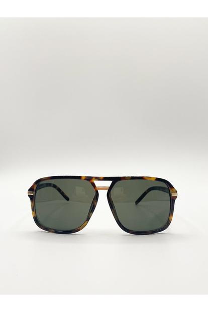 Brown Tortoiseshell Navigator Sunglasses