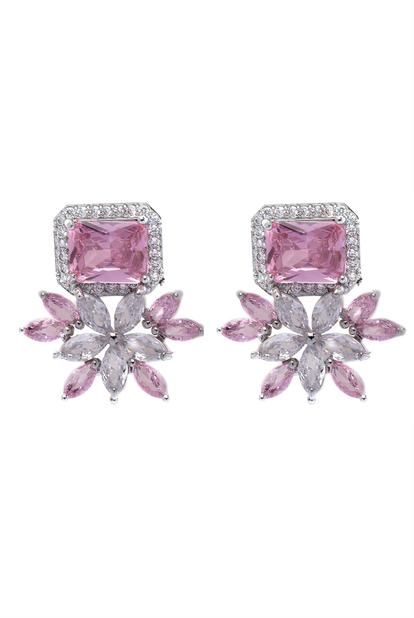 Pink Dainty Light Pink Floral Stud Earrings