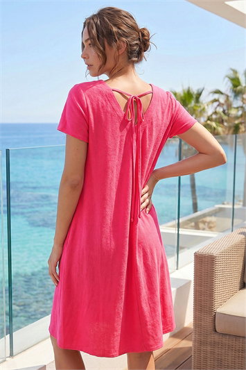 Petite V-Neck Swing Pocket Dress 14654017