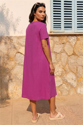 Plain Stretch T-Shirt Dress 14652432