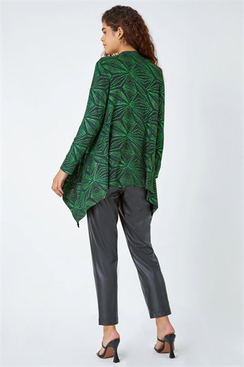 Geometric Sparkle Embellished Kimono 19239534