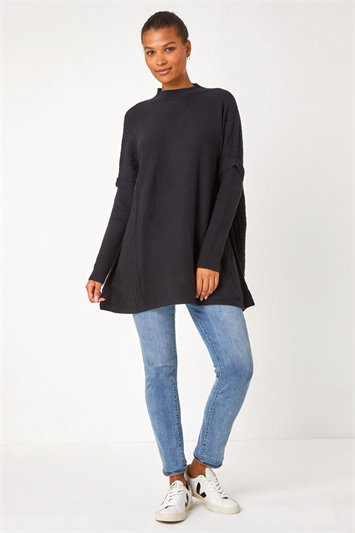 High Neck Longline Knit Jumper 16129508
