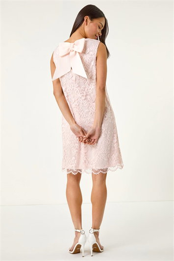 Petite Bow Back Lace Shift Dress 14732846