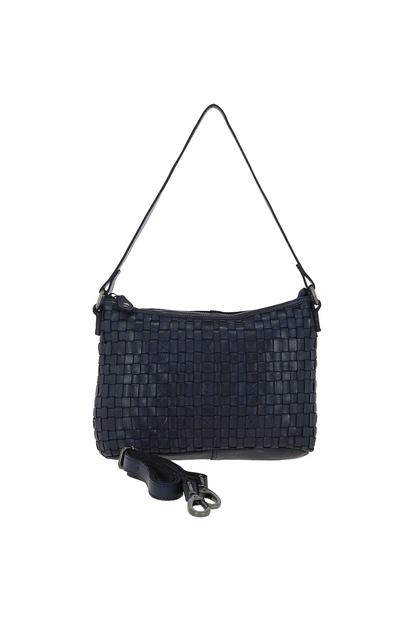 Black 'Incanto Infinito' Vintage Woven Leather Shoulder Bag