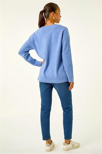 Petite V-Neck Knit Jumper 16222909