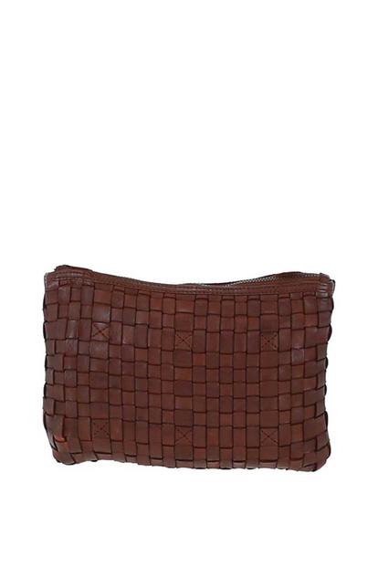 Black 'Magnificenza' Vintage Woven Classic Leather Crossbody Bag