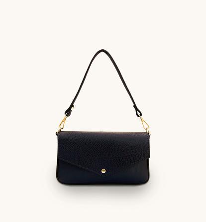 Black The Munro Black Leather Shoulder Bag