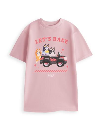 Pink Bluey Lets Race T-Shirt