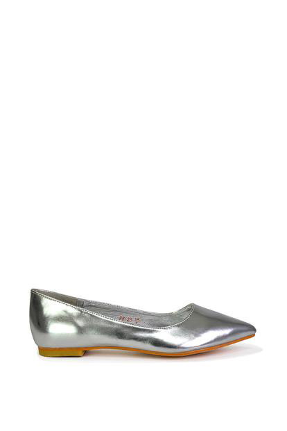 'Bubbles' Pointed Toe Slip on Flat Ballerina Pump Shoes M000014118