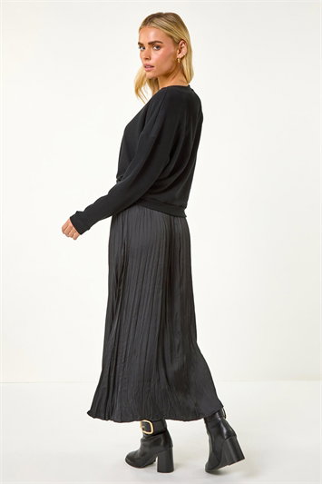 Petite Ribbed Long Sleeve Knit Top 19346608
