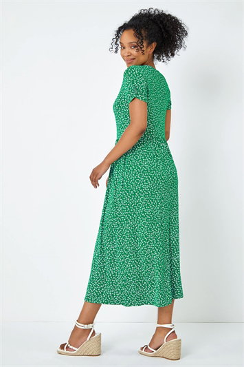 Petite Floral Print Midi Dress 14401934