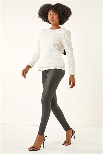 Coated Faux Leather Jeggings 18040108