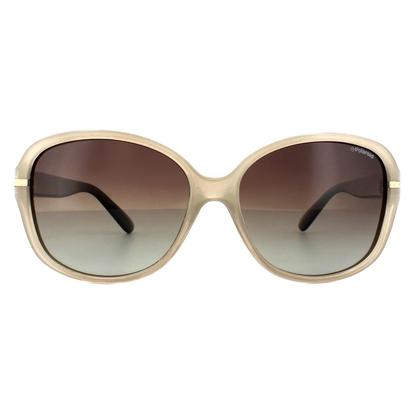 Cream Fashion Beige Havana Brown Gradient Polarized Sunglasses
