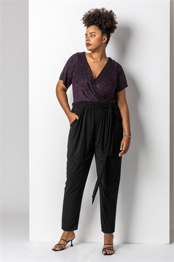 Curve Sparkle Wrap Jumpsuit 14175872