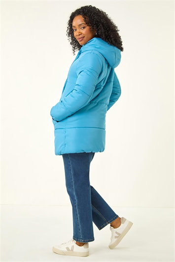 Petite Hooded Quilted Puffer Coat 12041309