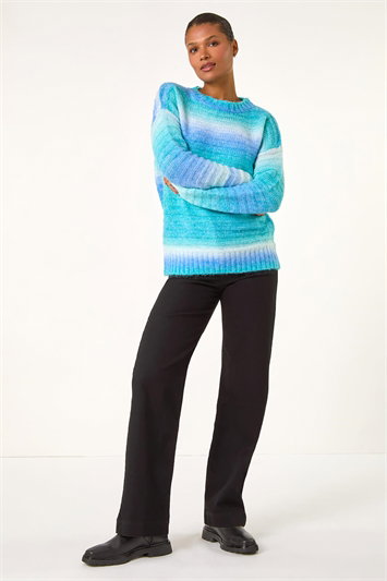 Spacedye Stripe Crew Neck Jumper 16136309