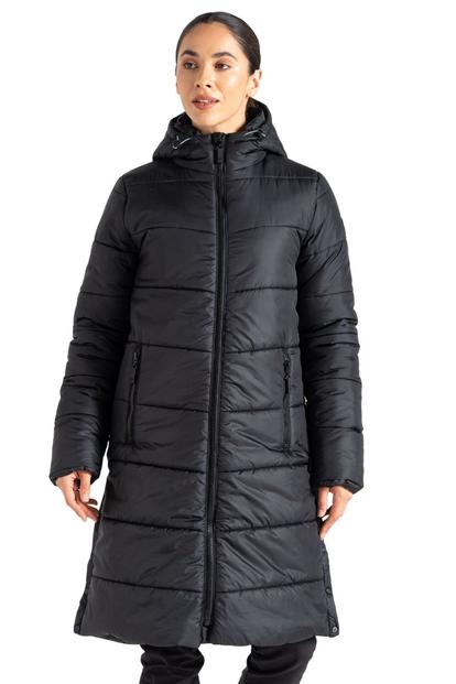 Black Distinguish Baffled Padded Jacket