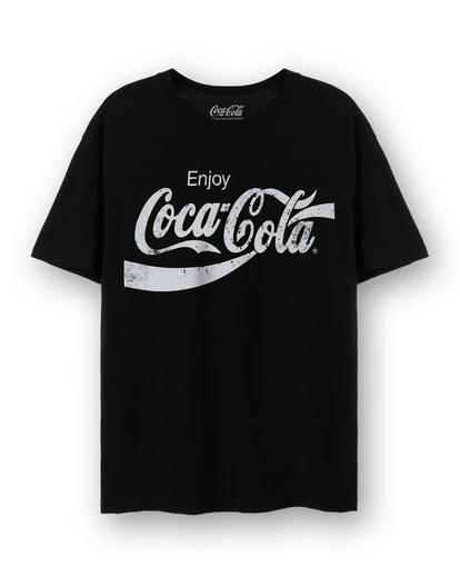 Black Coca Cola Distressed Logo X-Large T-Shirt