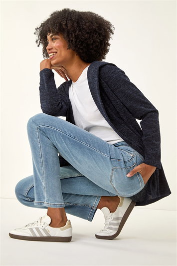 Blue Slim Leg Stretch Mom Jeans