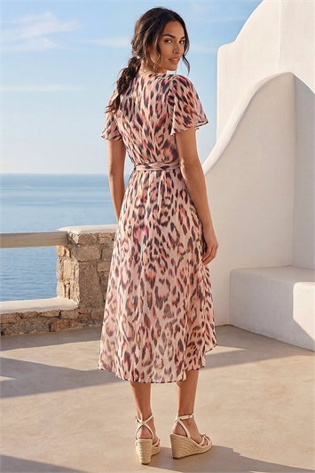 Leopard Ruffle Front Dress 14730514