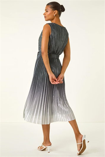 Pleated Ombre Midi Dress 14683185