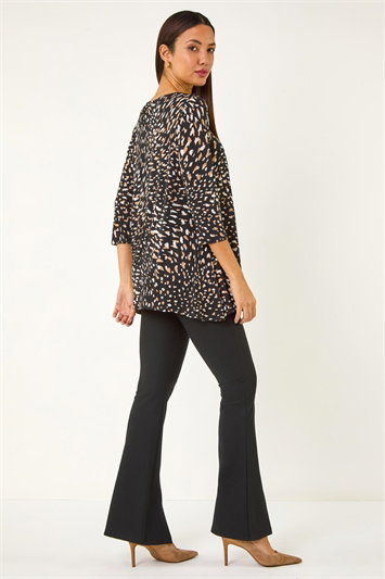Speckled Print Asymmetric Tunic 19374689