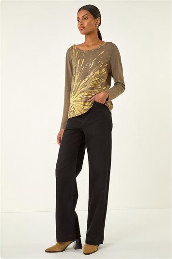 Metallic Foil Print Knit 16221863